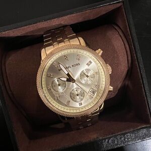 Michael Kors Rose Gold Chronograph Watch